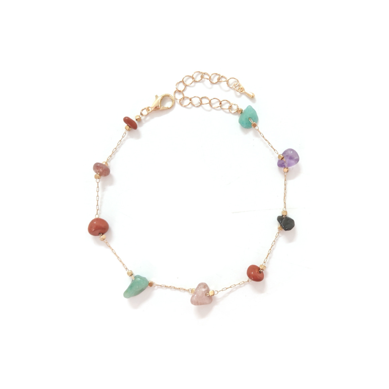 Agate Stones Tassel Anklet