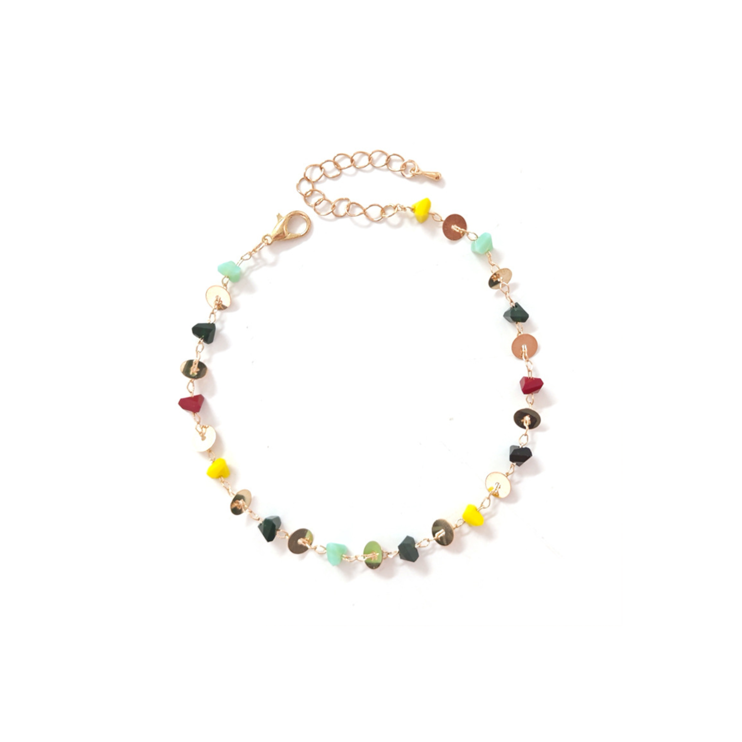 Agate Stones Tassel Anklet