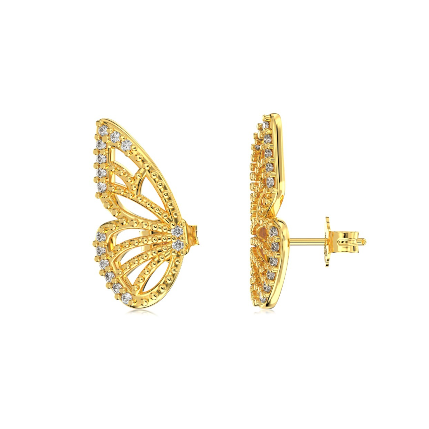 Gold Butterfly Earrings