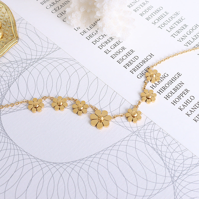 Gold Flower Anklet