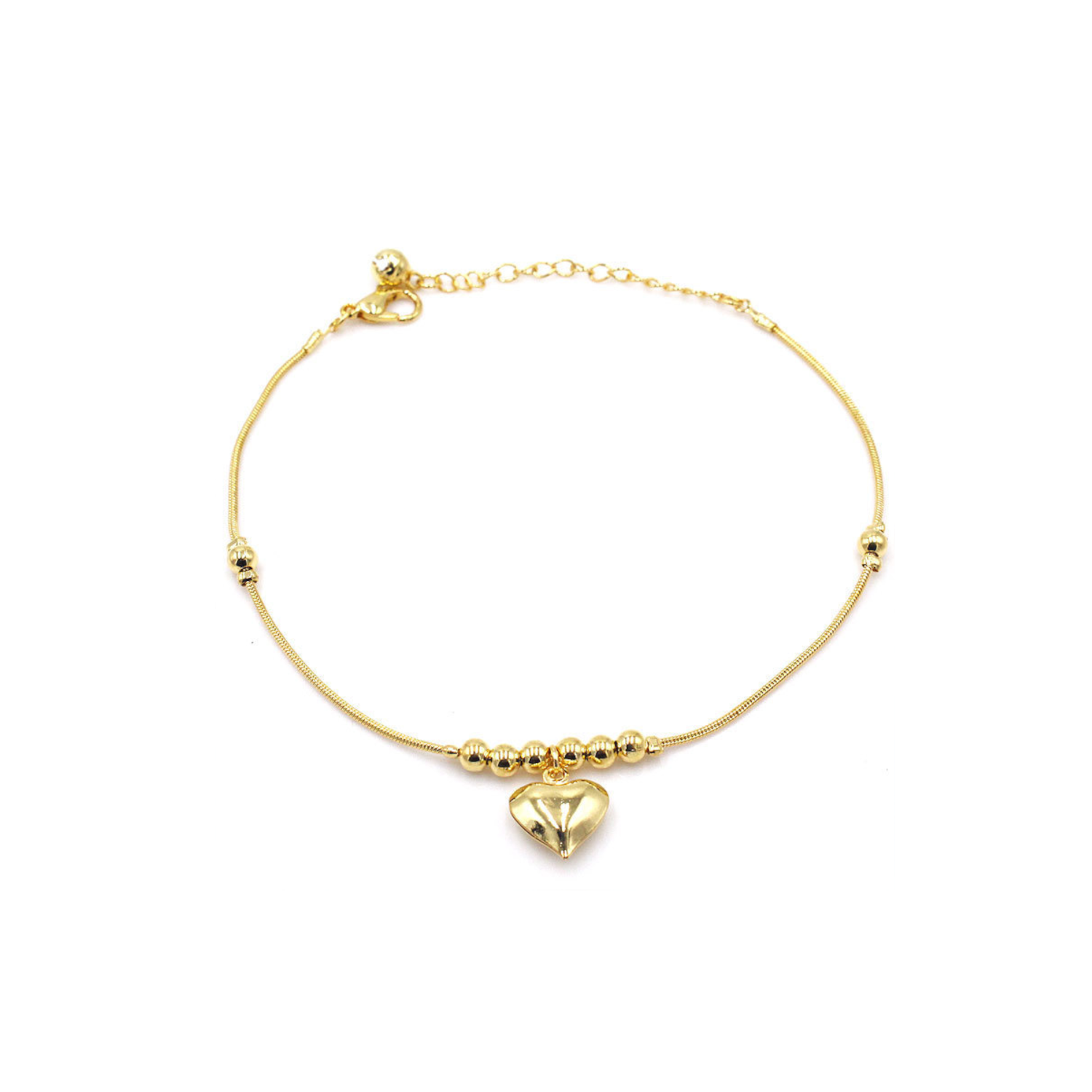 Gold Heart Anklet