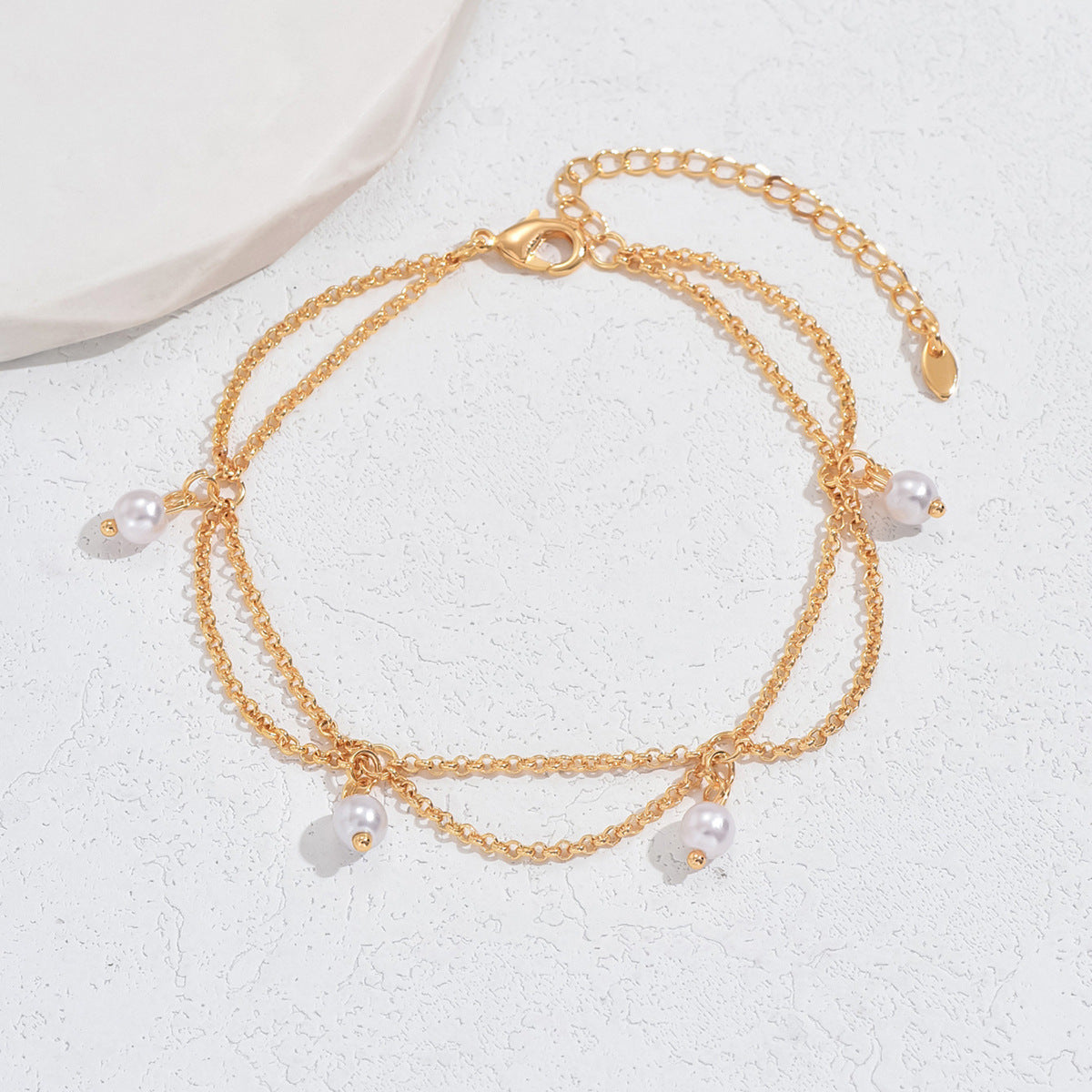 Gold Star Pearl Anklet