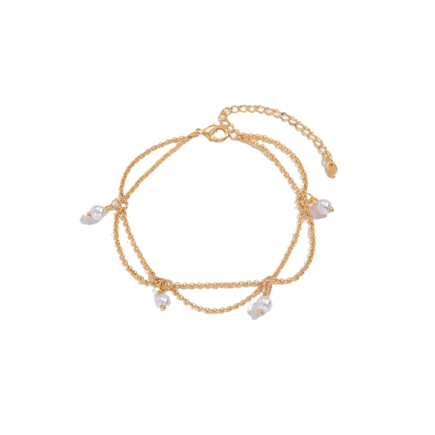 Gold Star Pearl Anklet