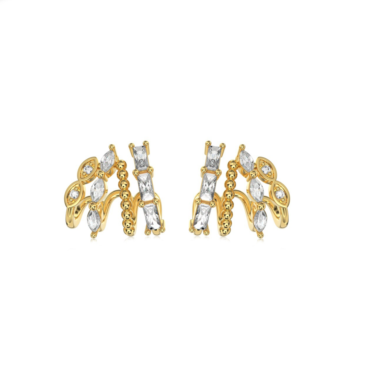 Gold Zircon Earrings