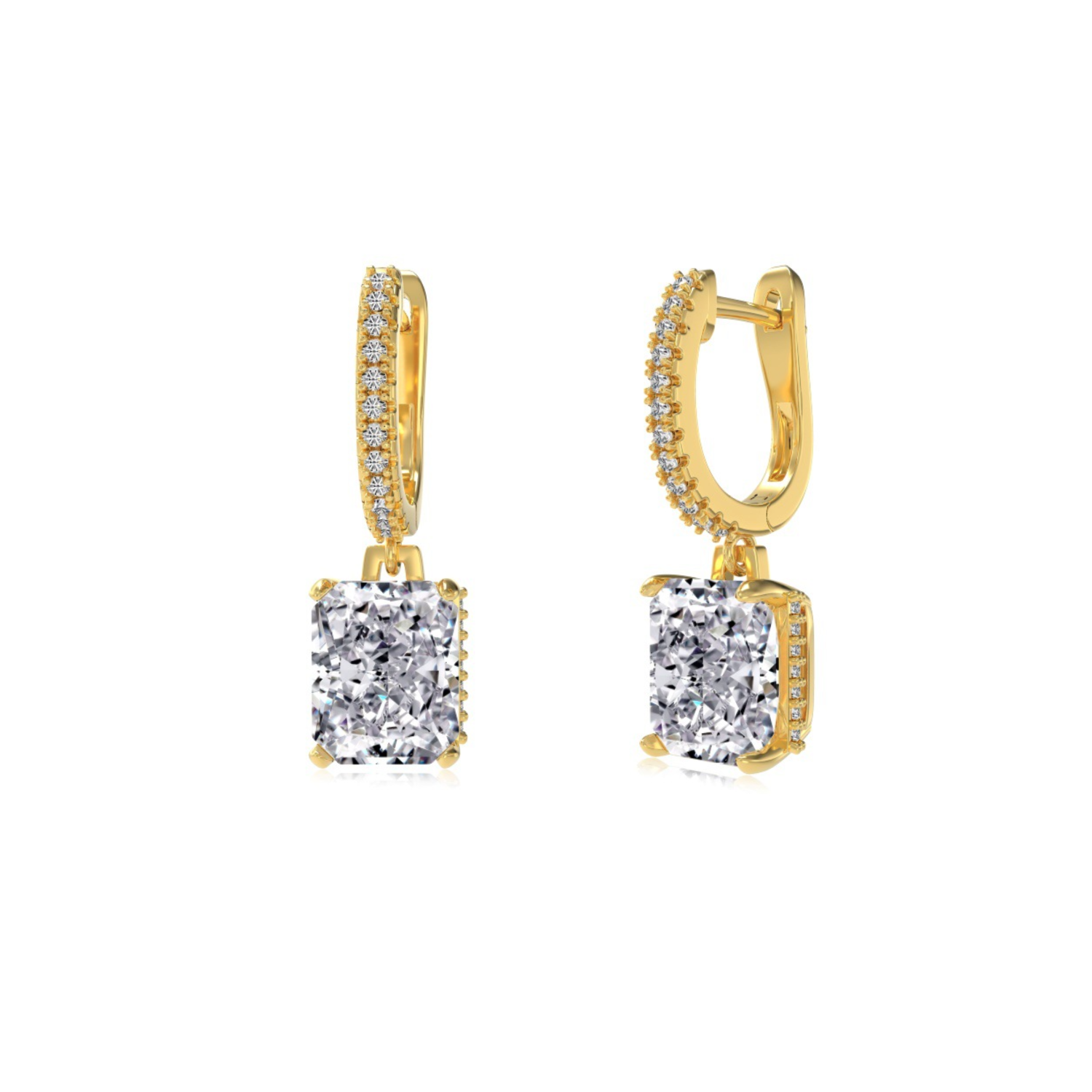 Gold Zircon Earrings