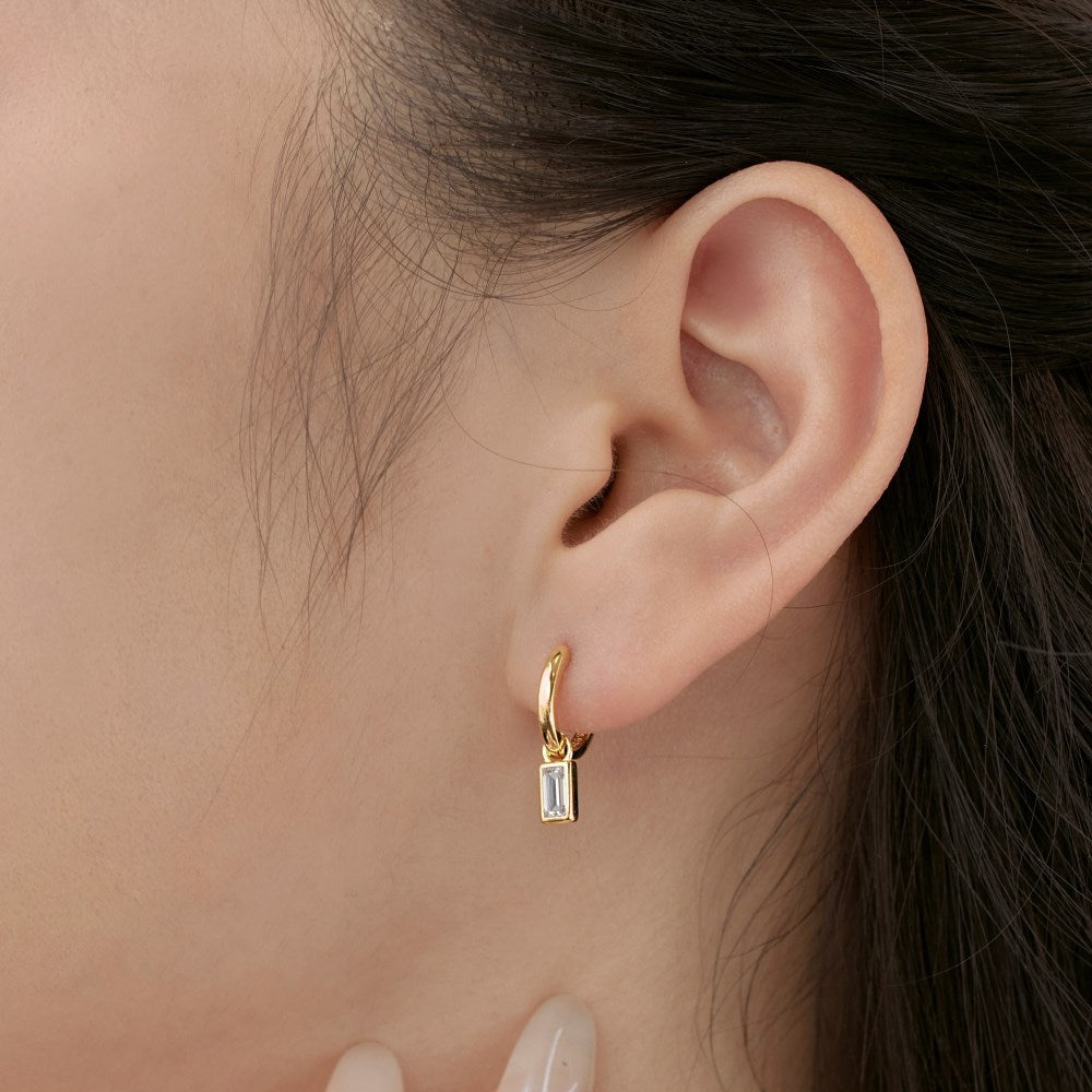 Gold Zircon Earrings