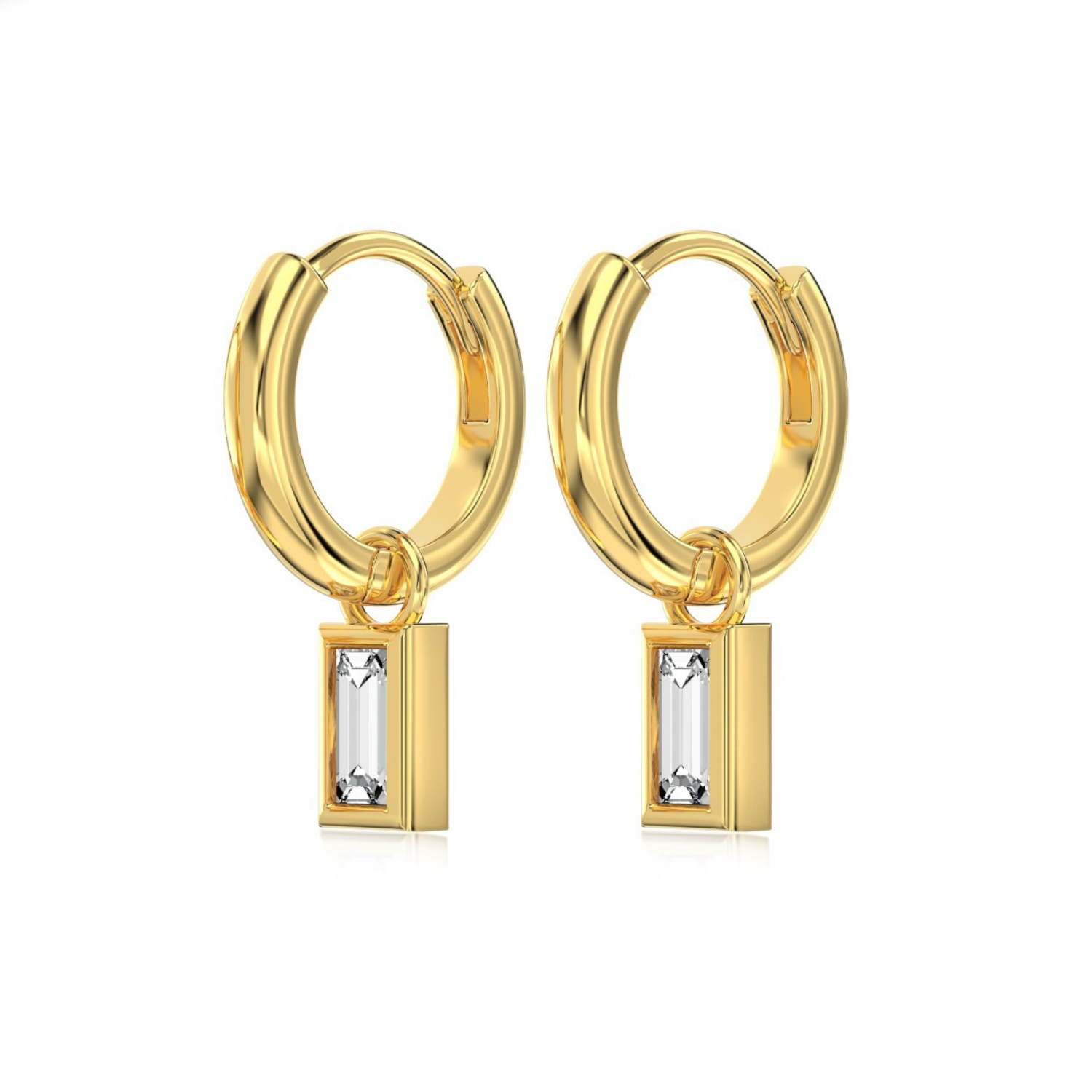 Gold Zircon Earrings