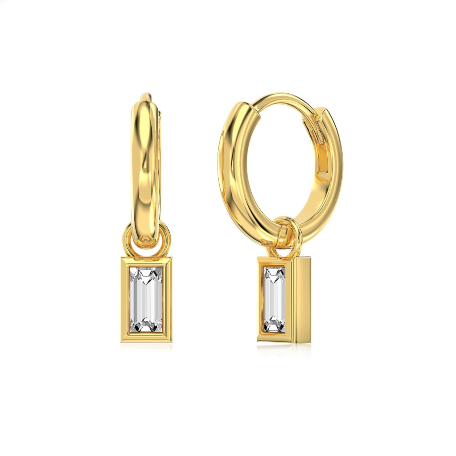 Gold Zircon Earrings