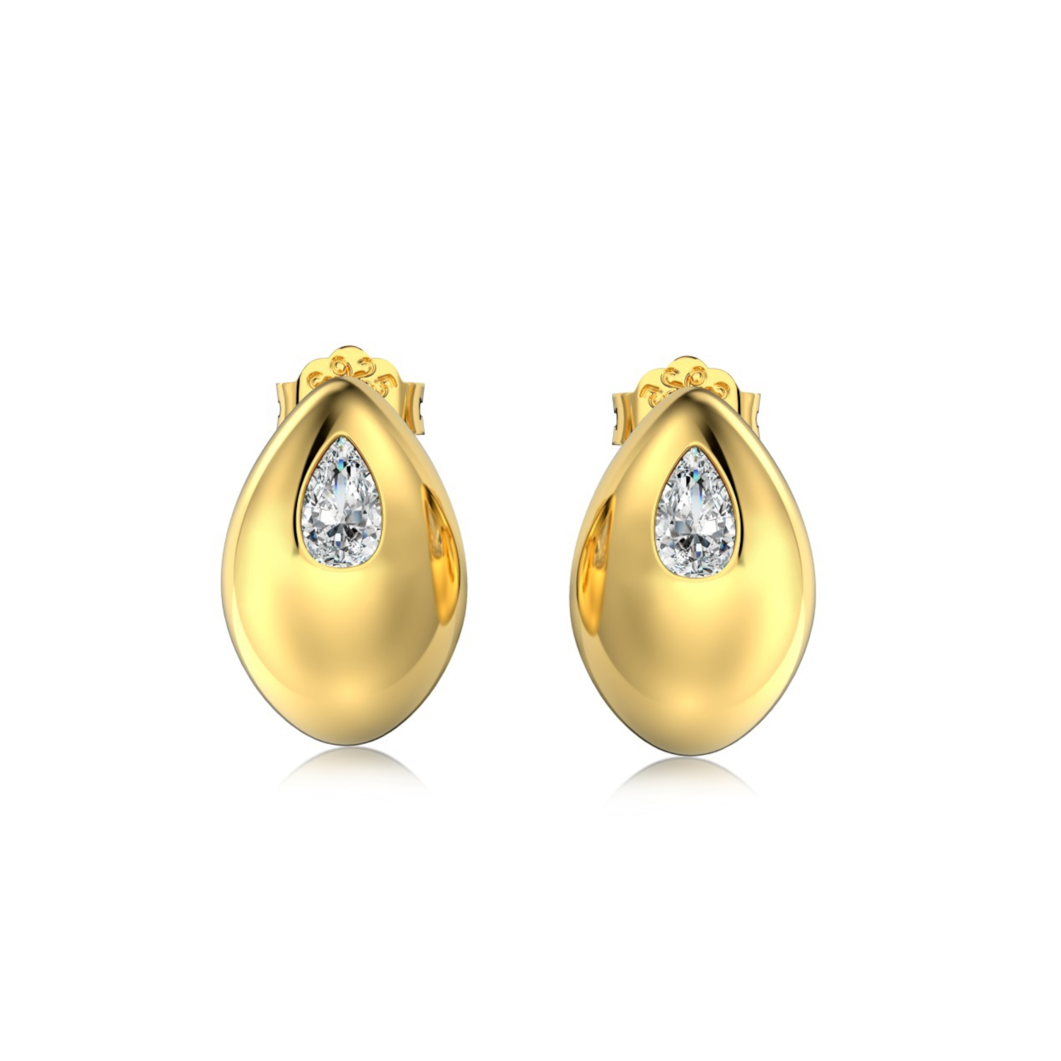 Gold Zircon Earrings