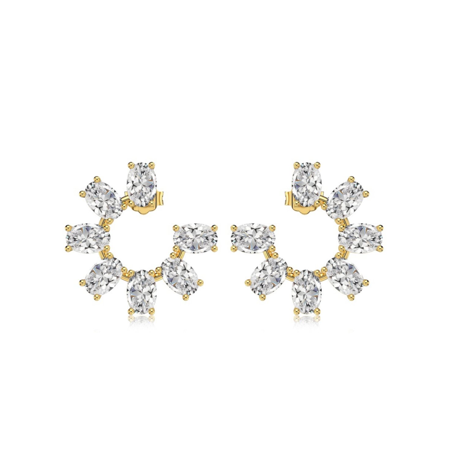 Gold Zircon Earrings