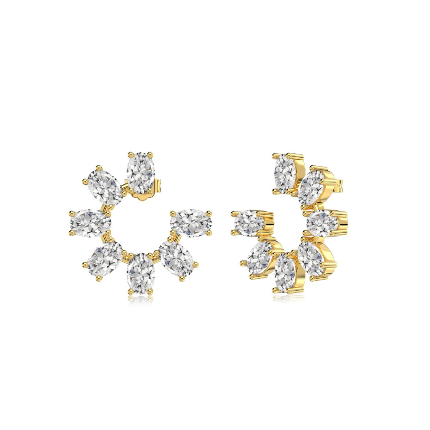 Gold Zircon Earrings