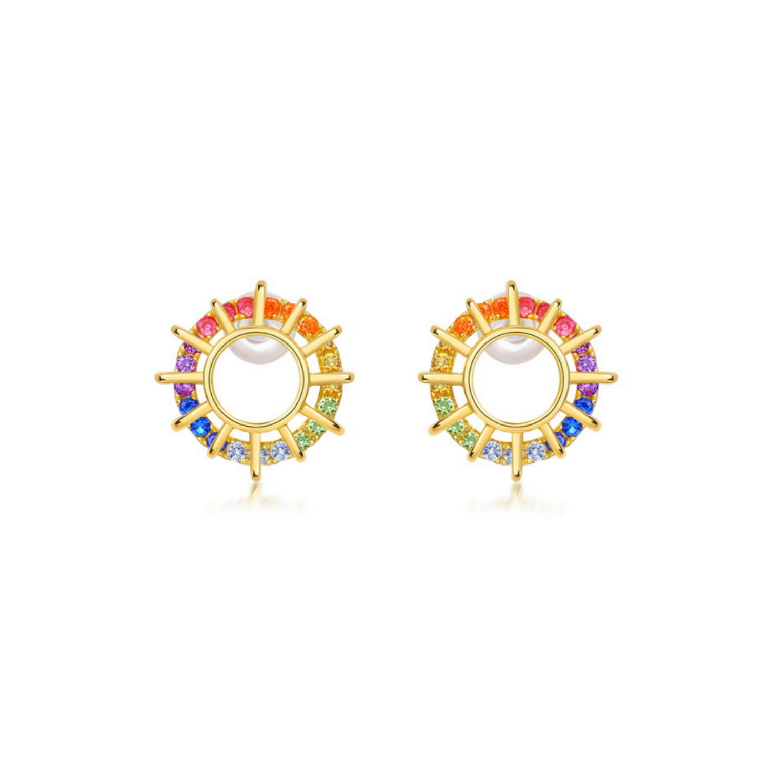 Gold Zircon Earrings