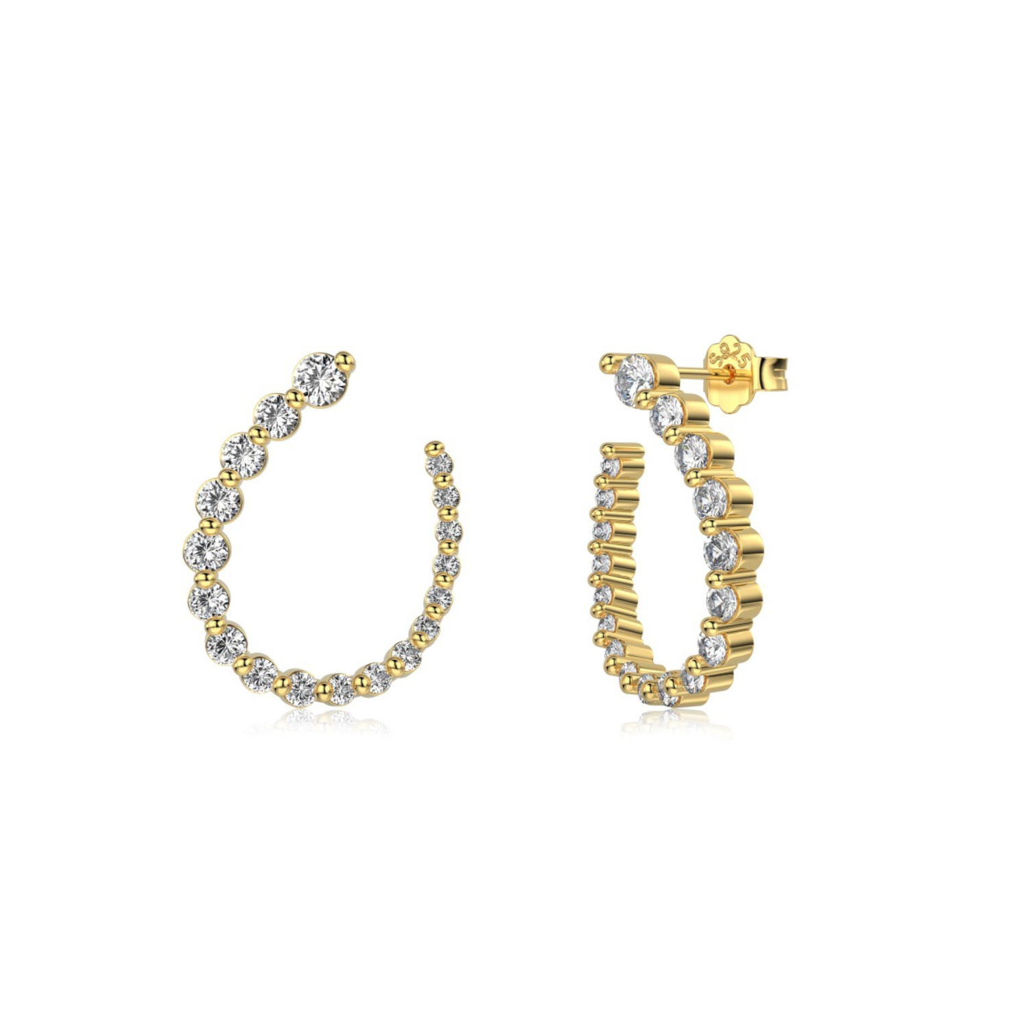 Gold Zircon Earrings