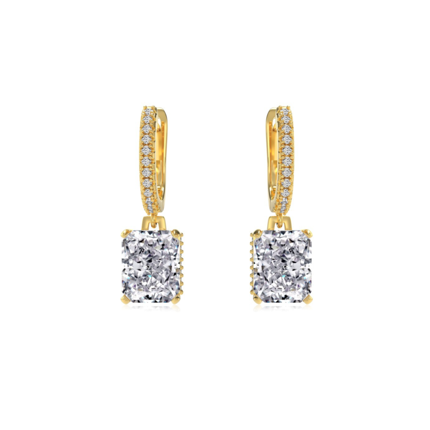 Gold Zircon Earrings