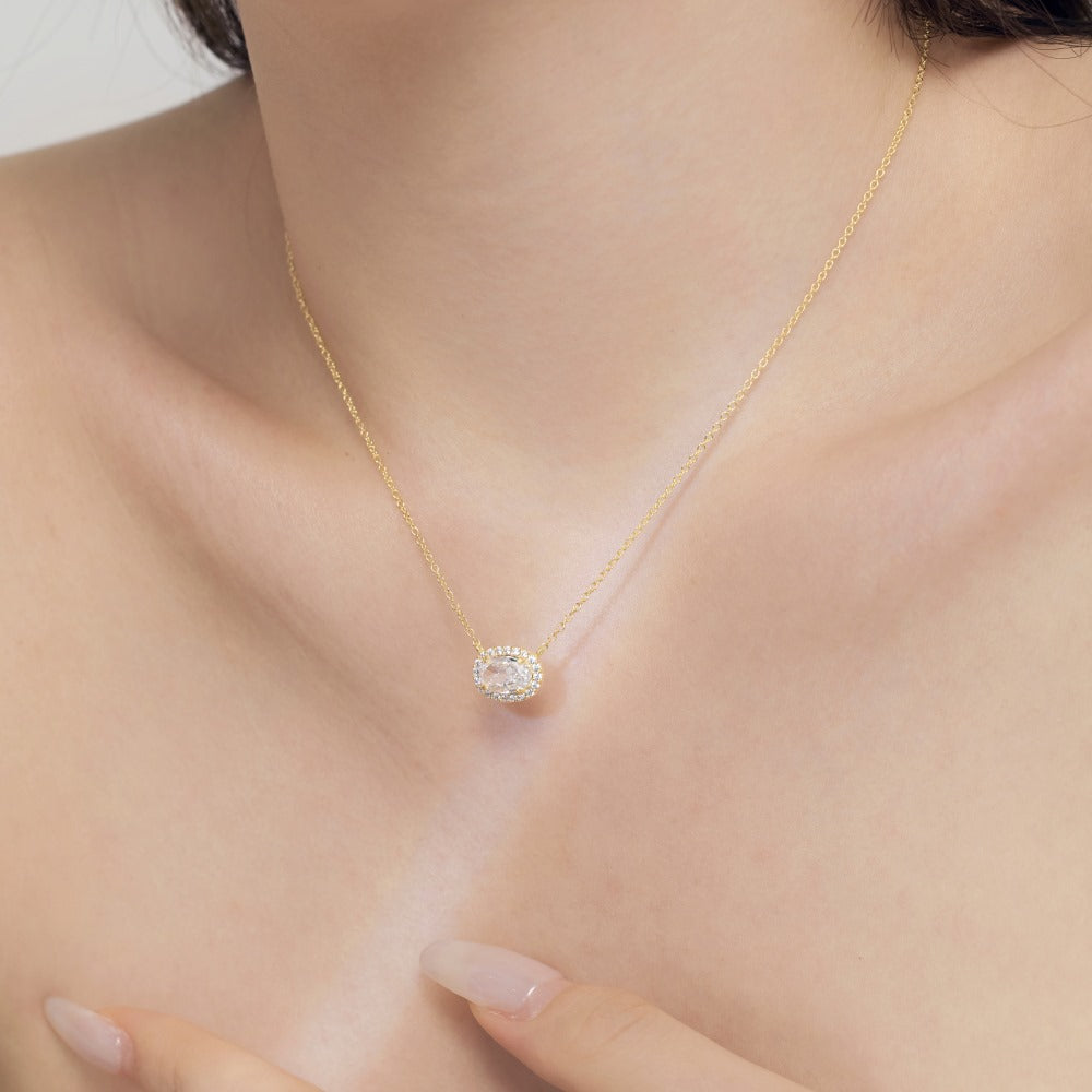 Gold Zircon Necklace