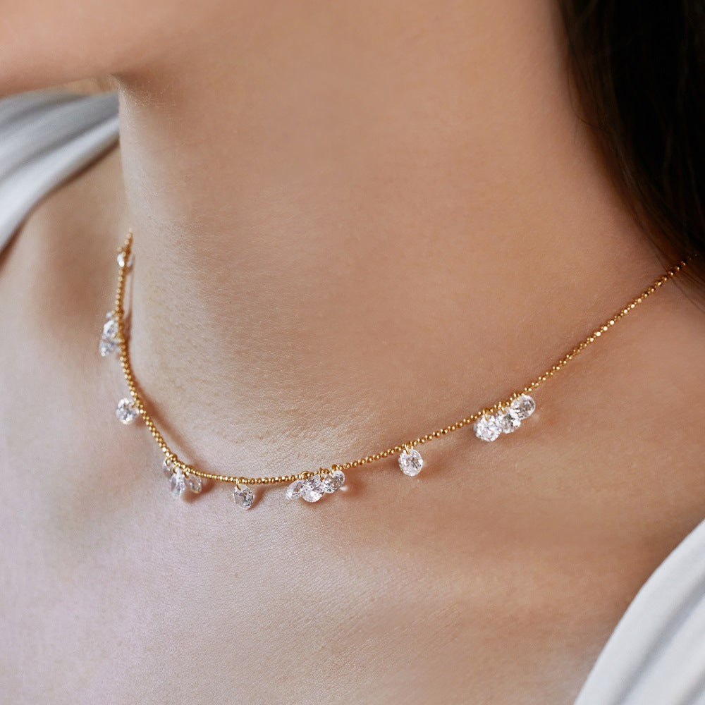 Gold Zircon Necklace