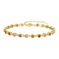Silver Zircon Round Cut Circle Tennis Bracelet