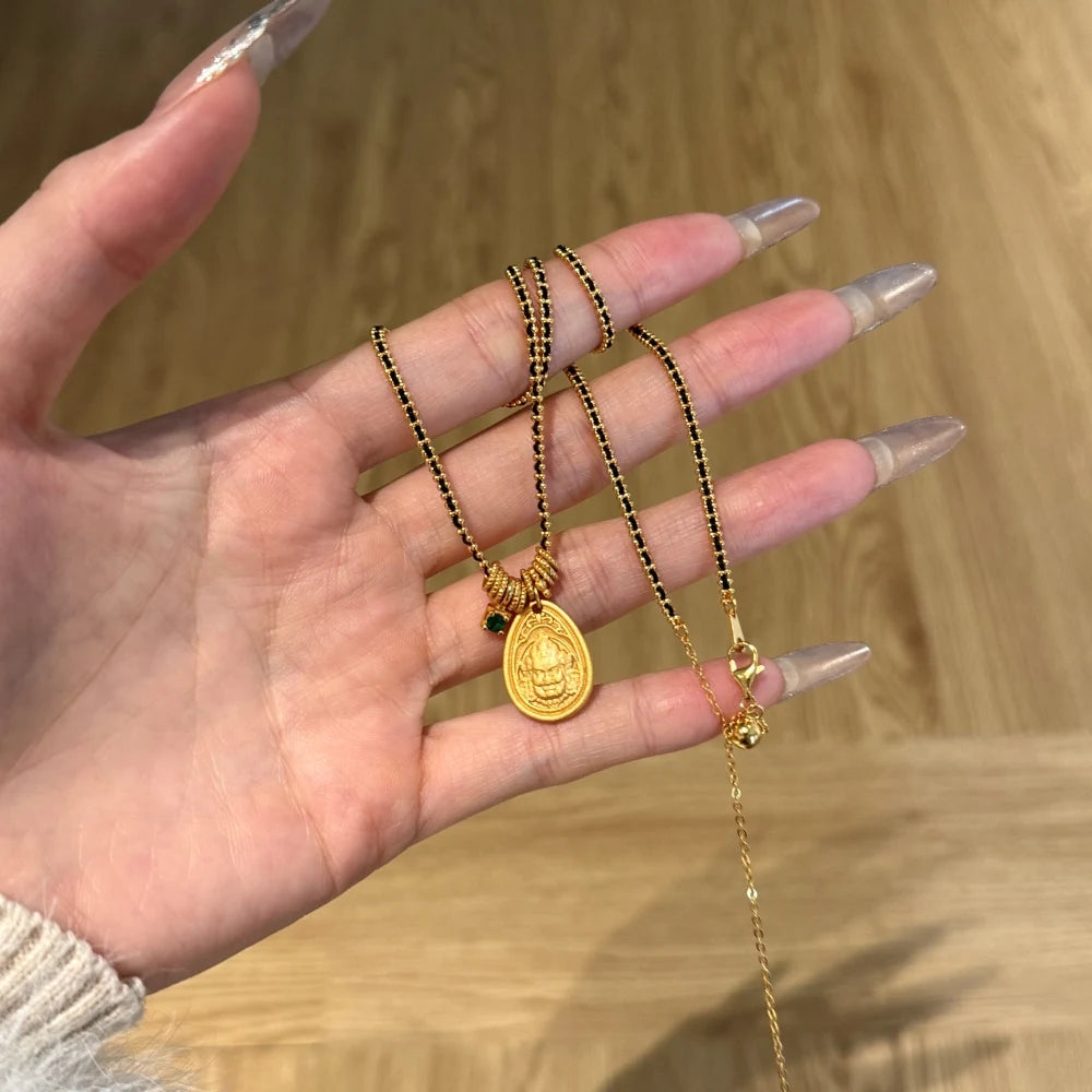 Silver Weaving Link Pendant Necklace