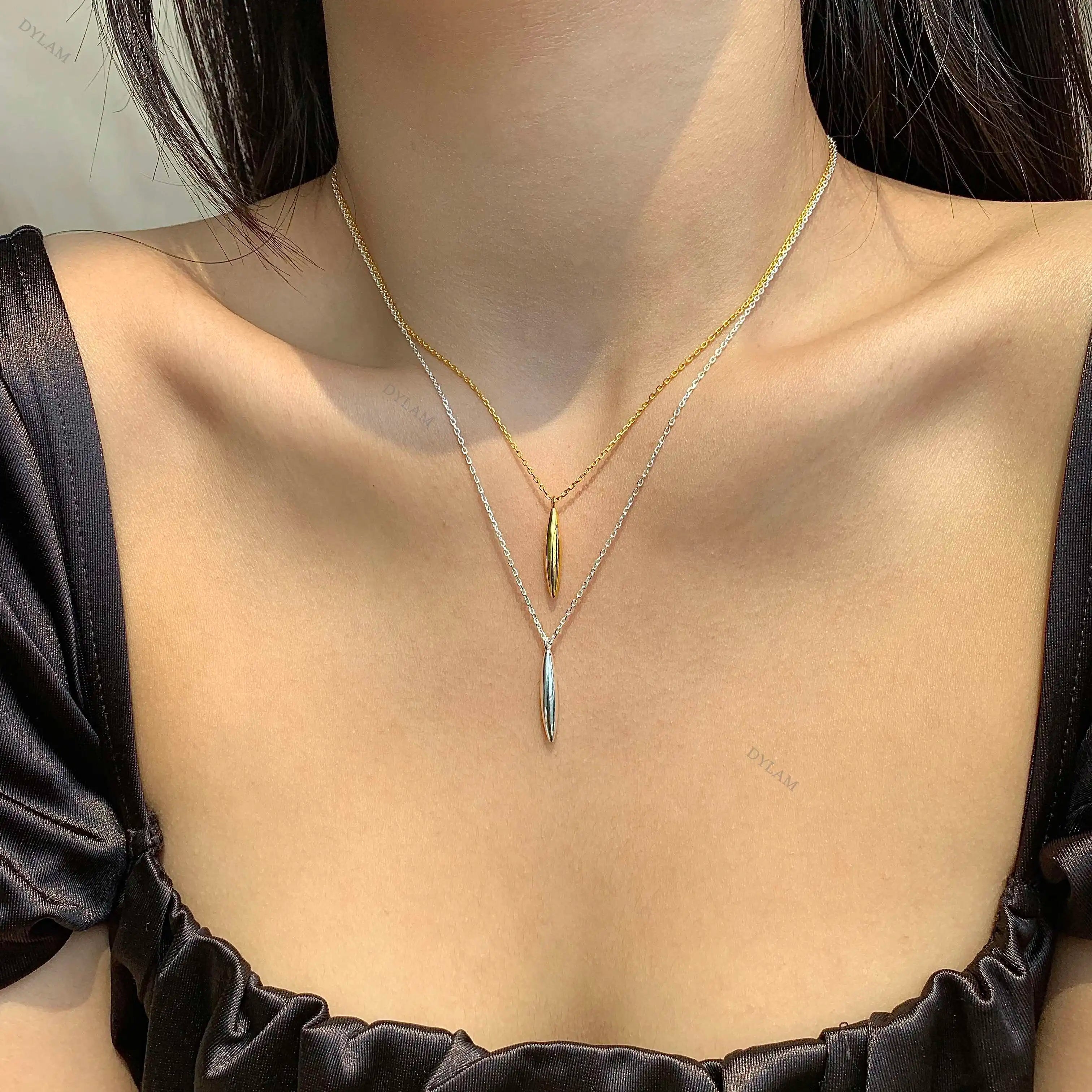 Silver Line Chain Necklace
