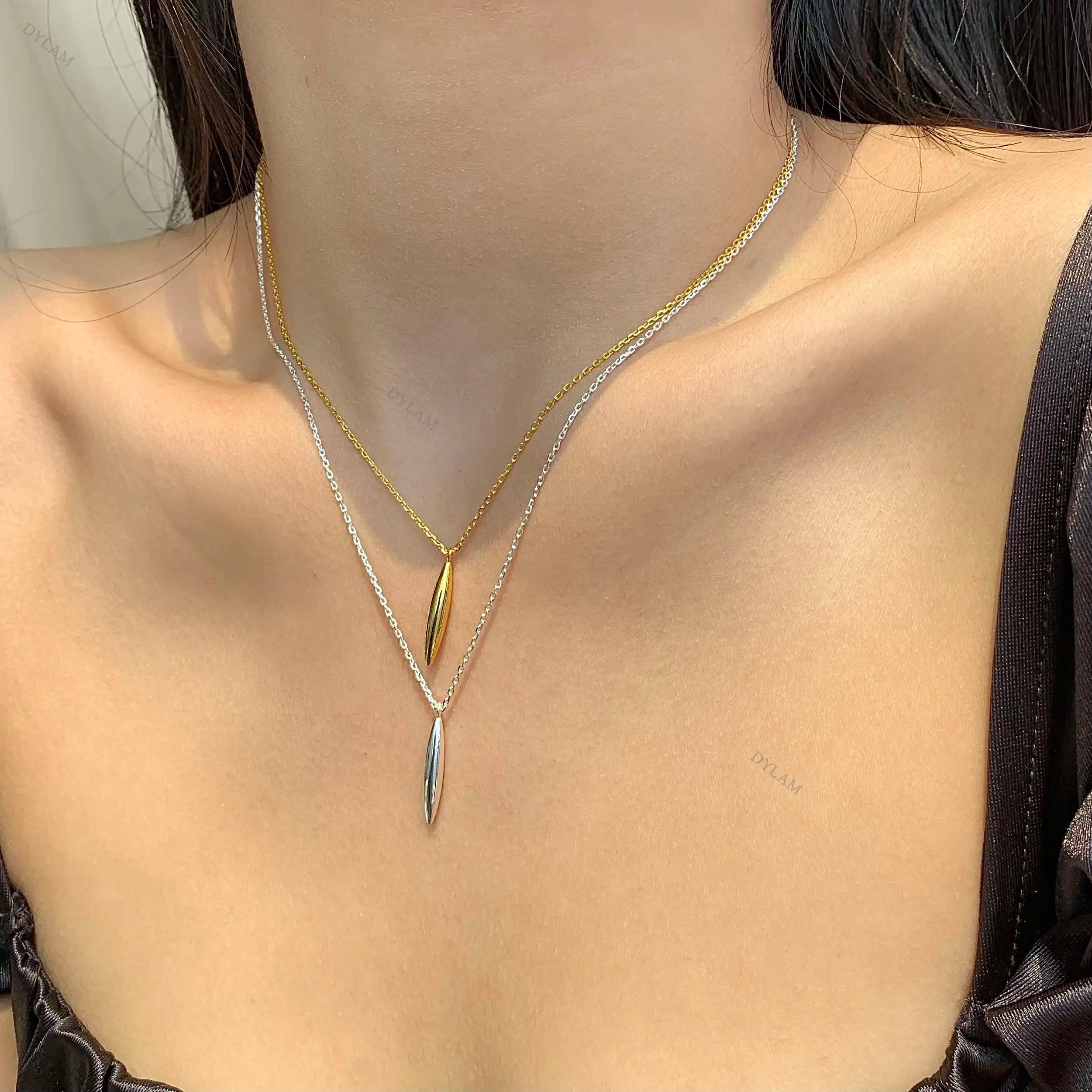Silver Line Chain Necklace