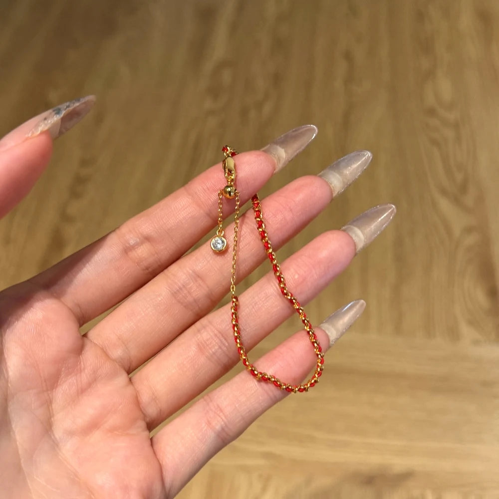 Silver Weaving Link Chain Bracelet