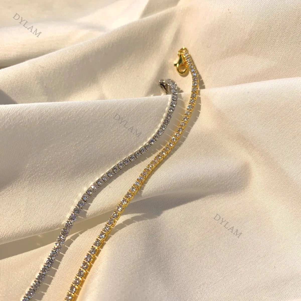 Silver Zircon Round Cut Classic Box Tennis Bracelet