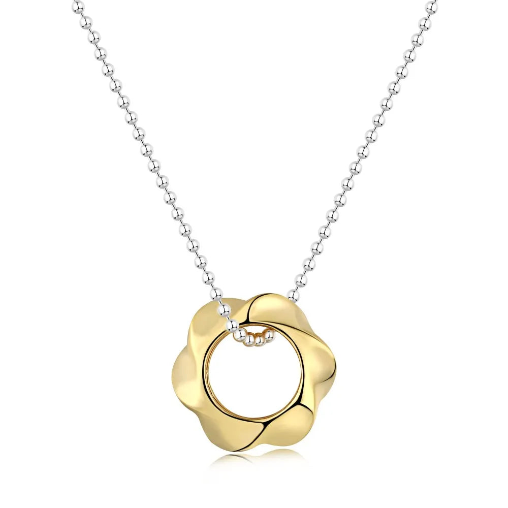 Silver Flower Pendant Necklace