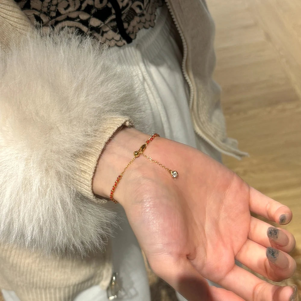 Silver Weaving Link Chain Bracelet