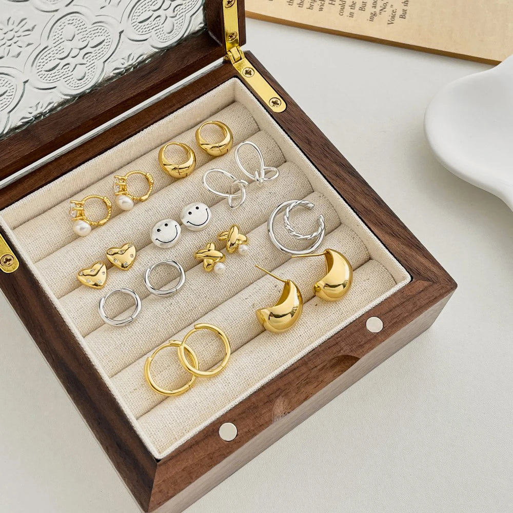 Silver Pearl Plane Ear Studs