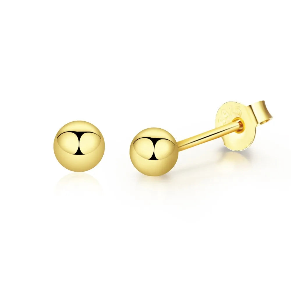 Silver Classic Ear Studs