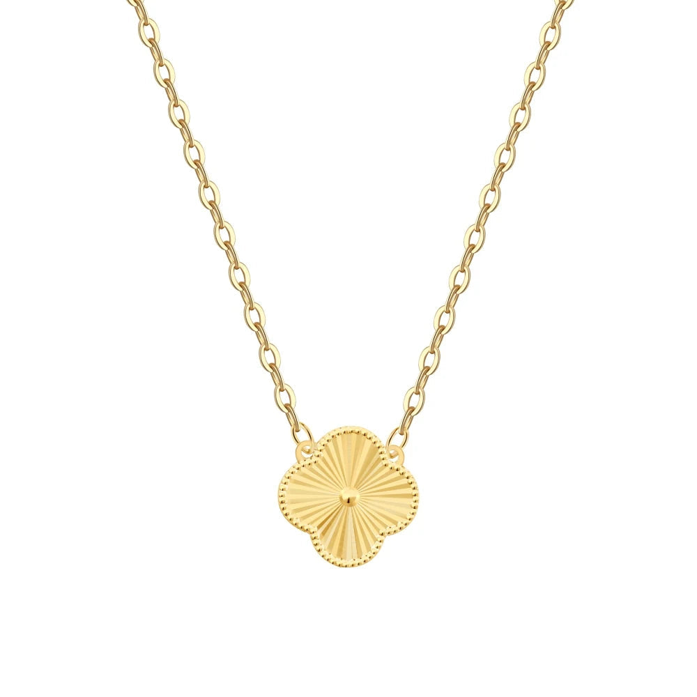 Silver Clover Pendant Necklace