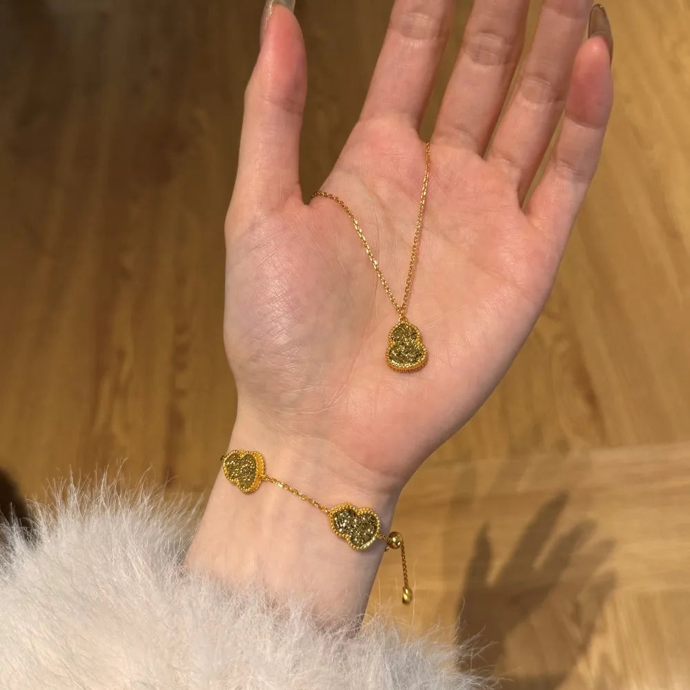 Silver Gourd Charm Bracelet