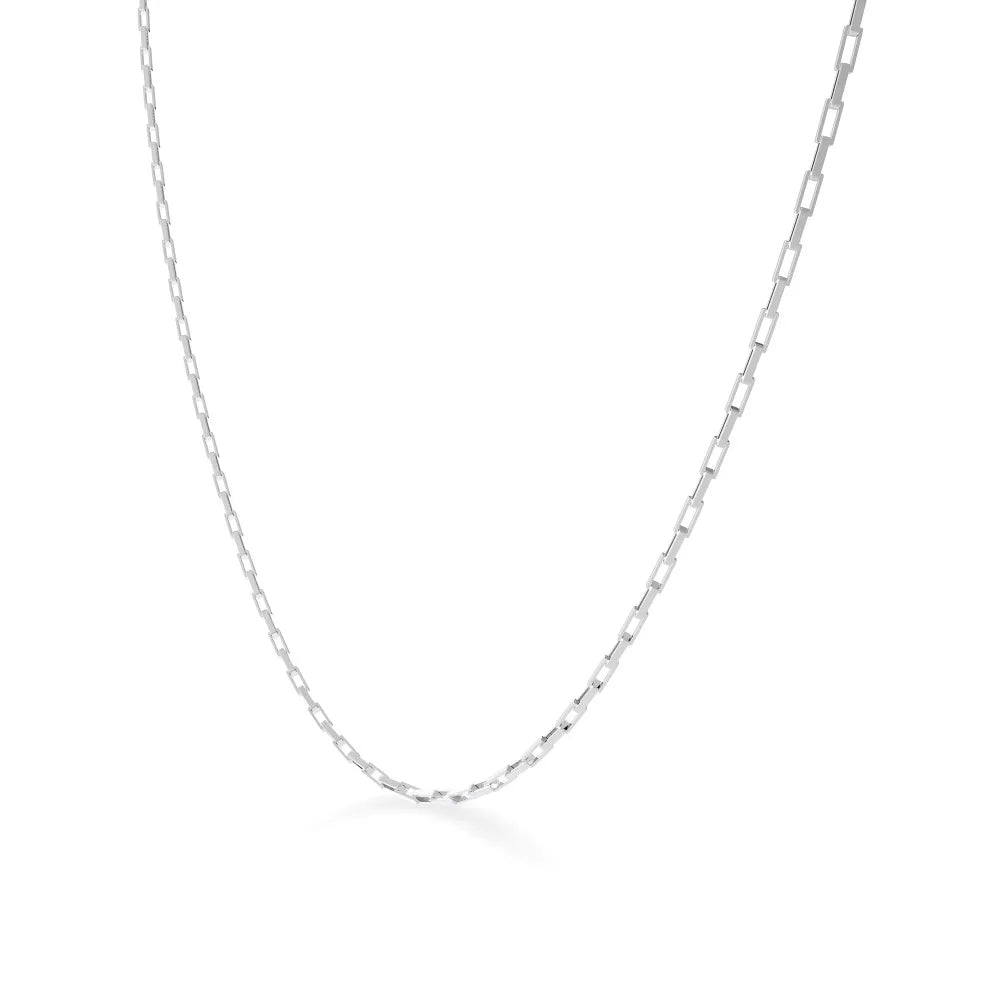 Silver Box Chain Necklace