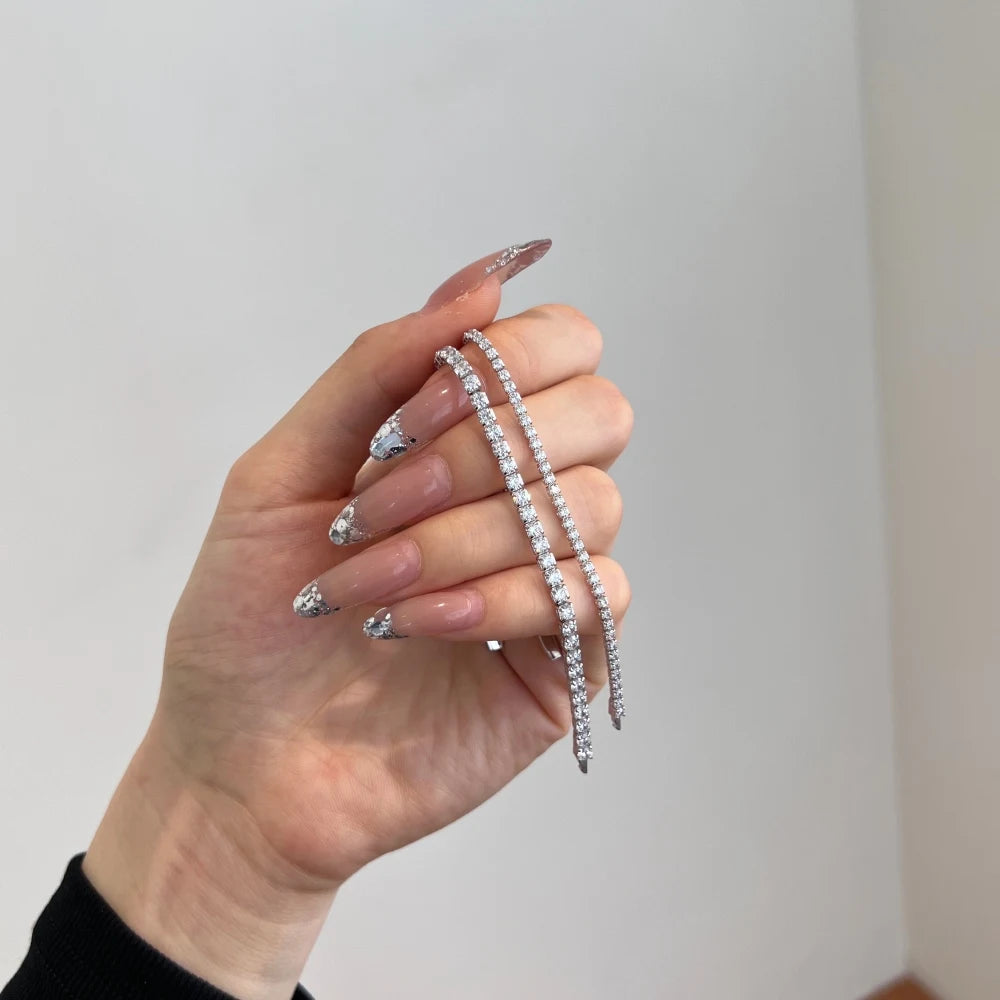 Silver Zircon Round Cut Cubic Tennis Bracelet