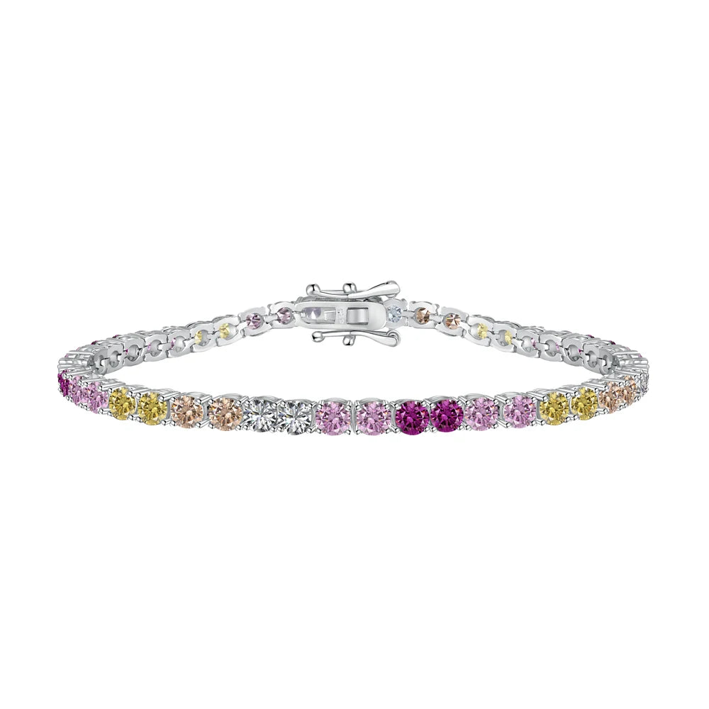 Silver Zircon Round Cut Classic Tennis Bracelet