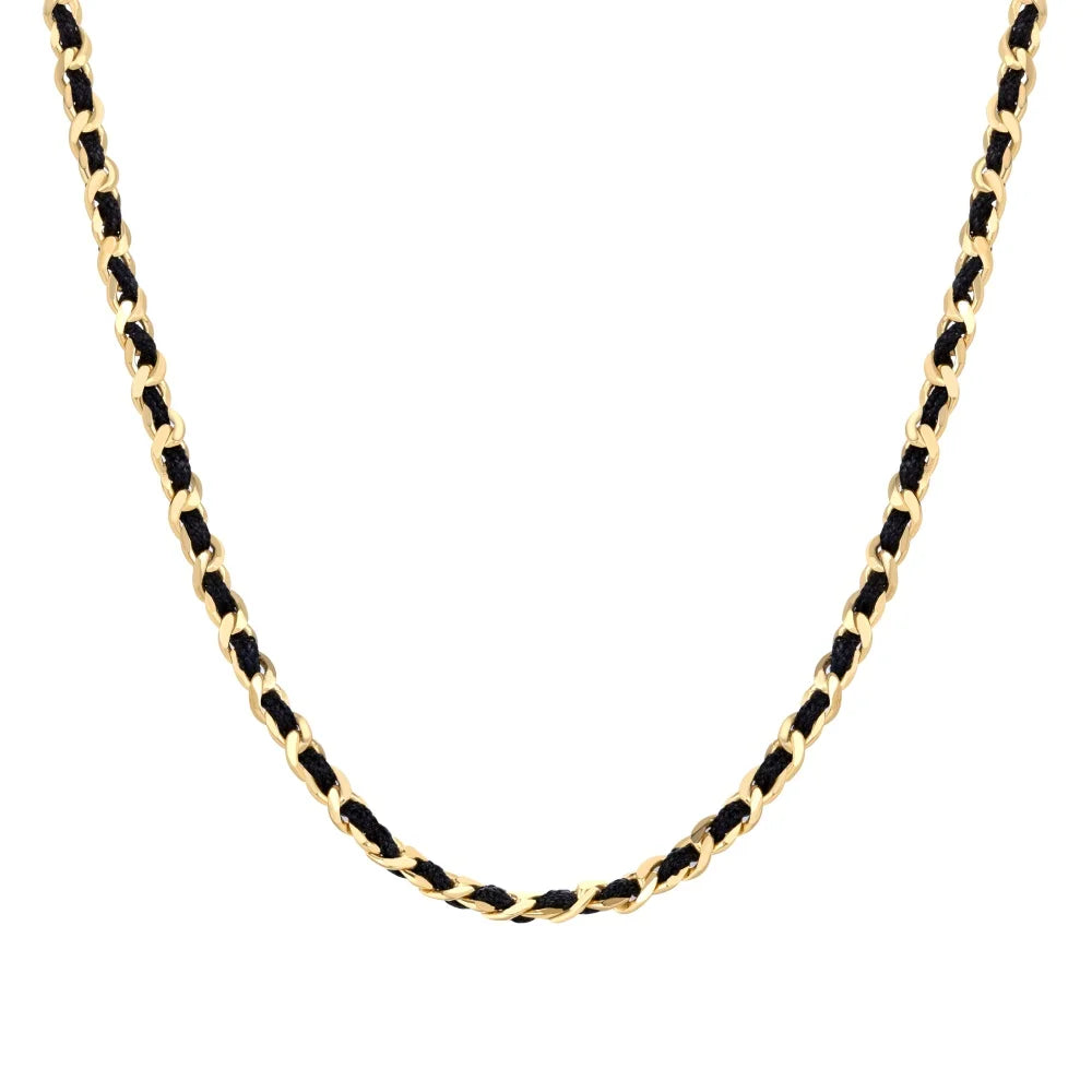 Silver Weaving Link Chain Necklace