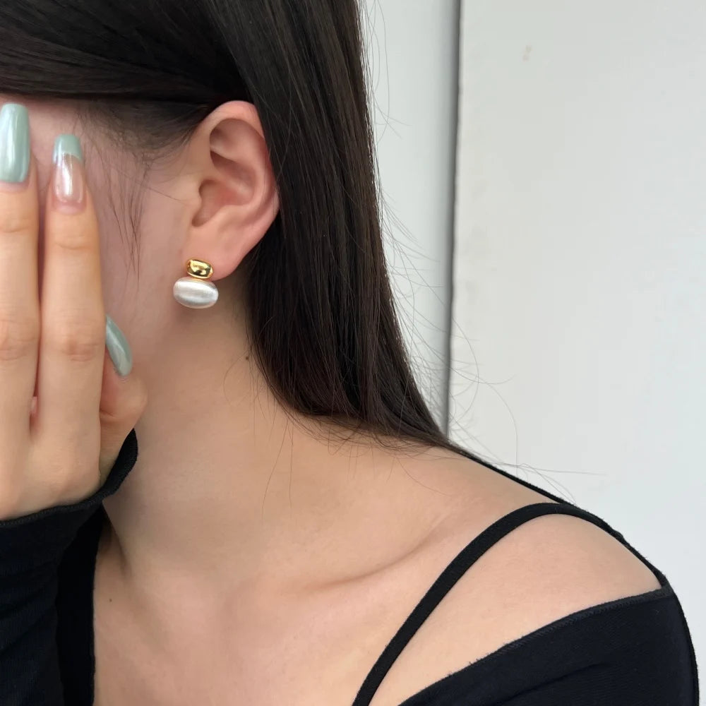 Silver Stacked Ear Studs