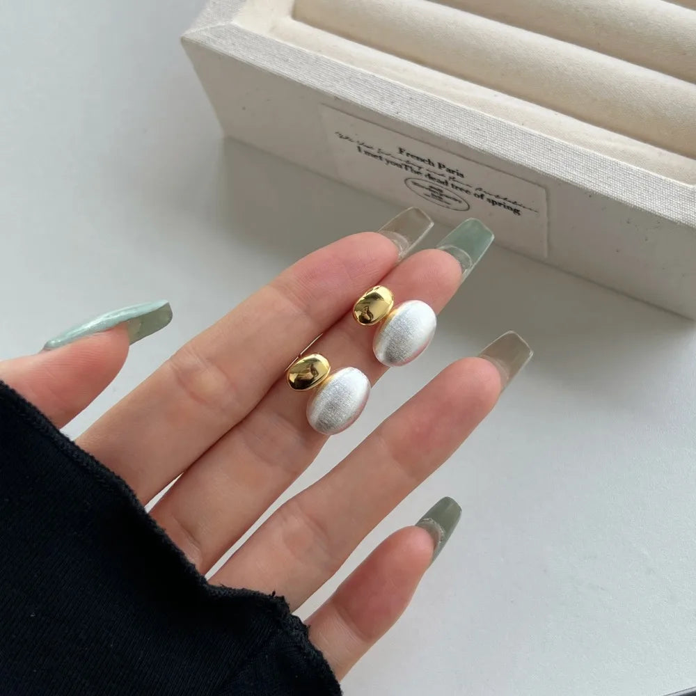 Silver Stacked Ear Studs