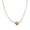 Silver Box Heart Pendant Necklace