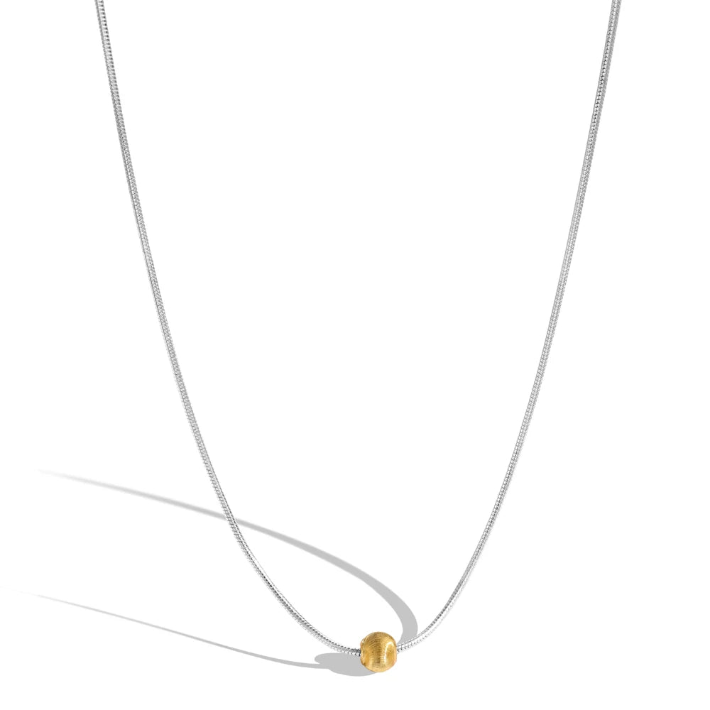 Silver Mesh Pendant Necklace