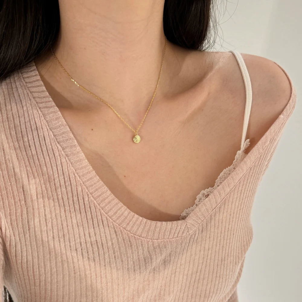 Silver Lollipop Pendant Necklace