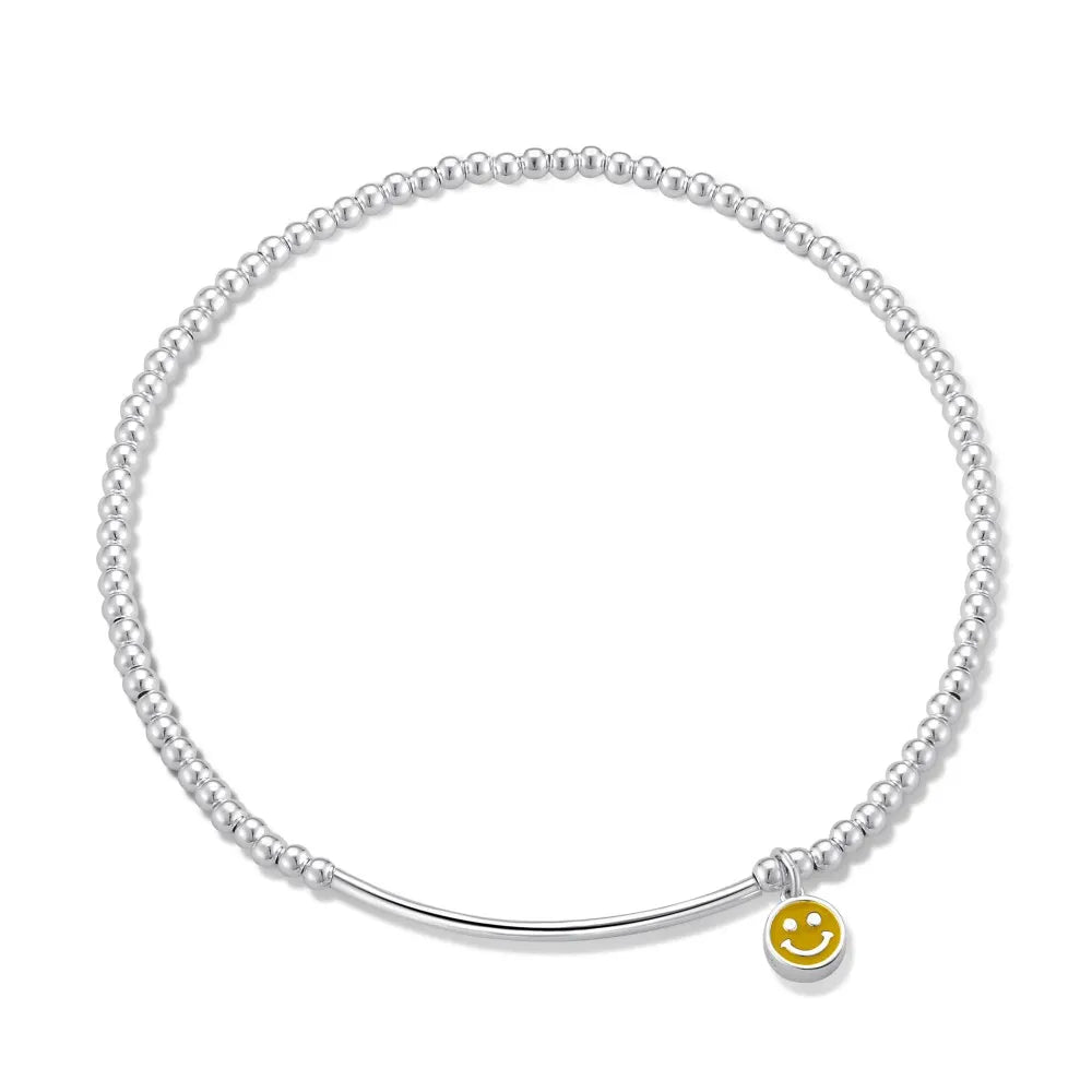 Silver Smiley Face Anklet