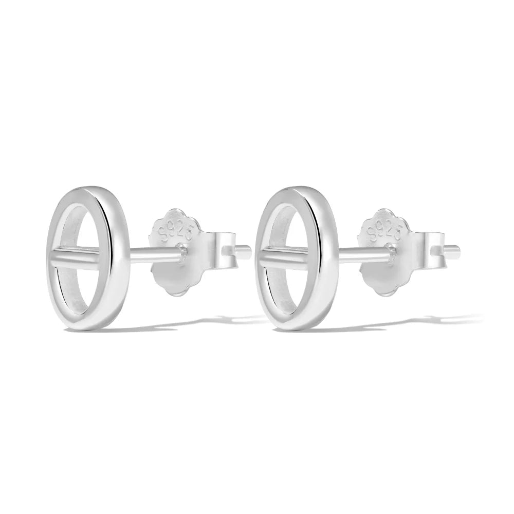 Silver Pig Nose Ear Studs