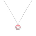 Silver Donut Pendant Necklace