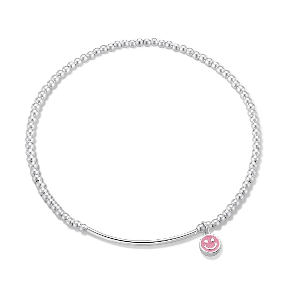 Silver Smiley Face Anklet