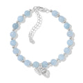 Silver Crystal Round Cut Dots Beaded Bracelet