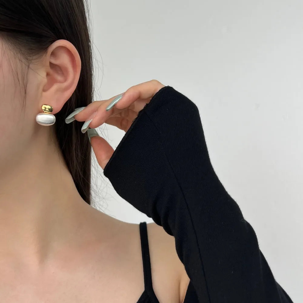 Silver Stacked Ear Studs