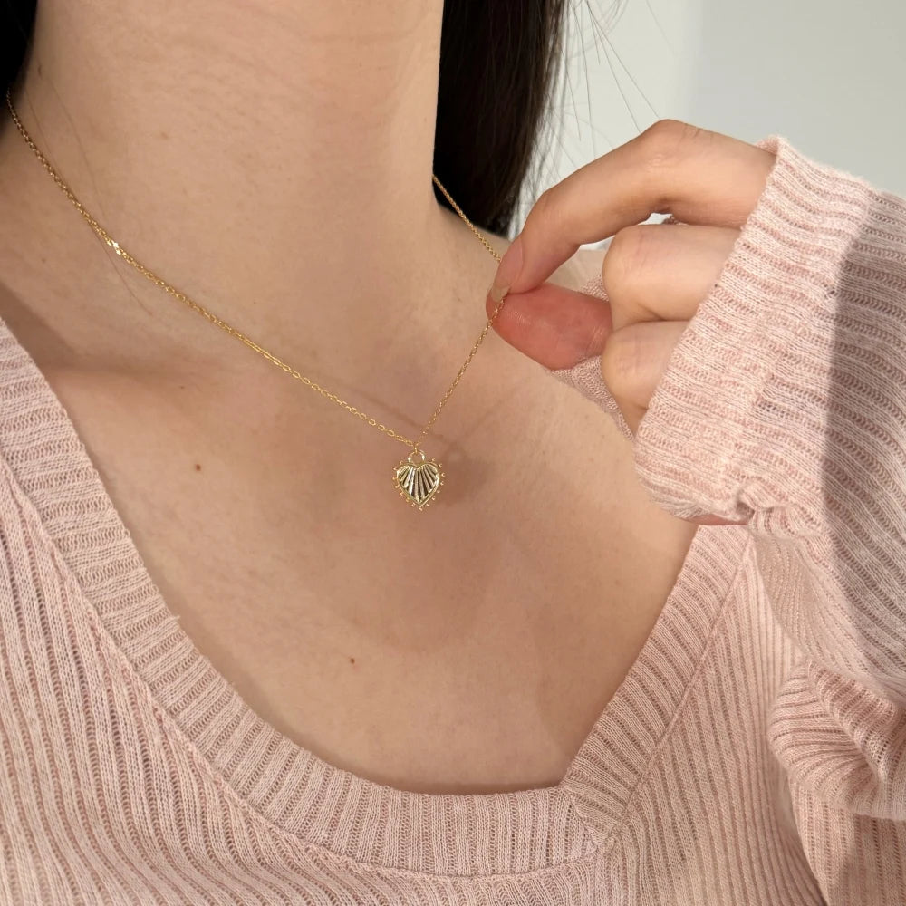 Silver Heart Pendant Necklace