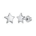 Silver Star Ear Studs