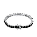 Silver Zircon Round Cut Box Tennis Bracelet